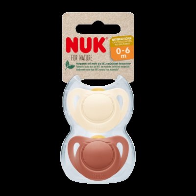 Nuk for NATURE dudlík latex 0-6m. BOX červená 2 ks