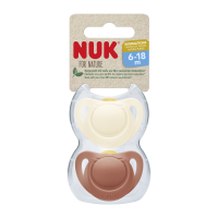 Nuk for NATURE dudlík latex 6-18m. BOX červená 2 ks