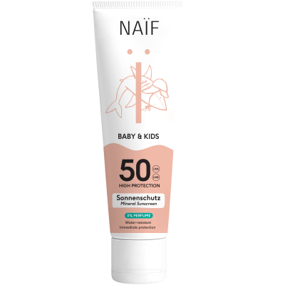 NAÏF Ochranný krém na opalování SPF 50 pro děti a miminka bez parfemace 100 ml