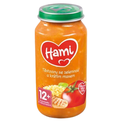 Hami masozeleninový příkrm Těstoviny s krůtou 250 g