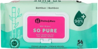 Petite&Mars Ubrousky vlhčené SO PURE bambusové bioodbouratelné 56 ks