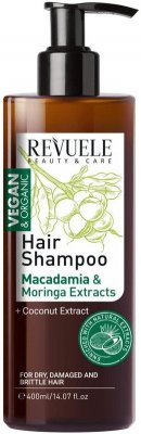 Revuele Vegan & BIO šampon s výtažky z makadamie a moringy 400 ml