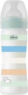 Chicco Láhev kojenecká Well-being silikon kluk 250 ml