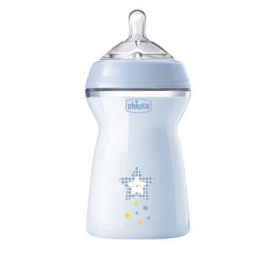 Chicco Láhev kojenecká Natural Feeling, chlapec, 6m+, 330 ml