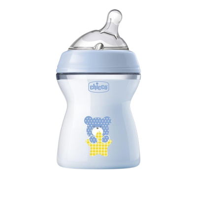 Chicco Láhev kojenecká Natural Feeling, chlapec, 2m+, 250 ml