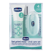 Chicco Set zubní uklidňující gel a kartáček na prst s pouzdrem 4+m Chicco Set zubní uklidňující gel a kartáček na prst s pouzdrem 4+m