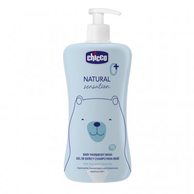 Chicco Natural Sensation Šampon na vlasy a tělo s aloe a heřmánkem 0m+, 500 ml