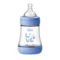 Chicco Lahev kojenecká Perfect5 silikon, modrá 150 ml