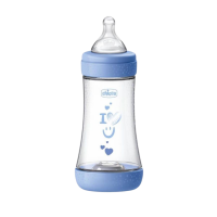 Chicco Lahev kojenecká Perfect5 silikon, modrá 240 ml
