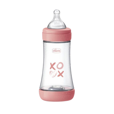 Chicco Lahev kojenecká Perfect5 silikon, růžová 240 ml