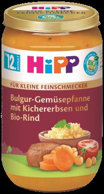 HIPP BIO "Malý Gurmán" Bulgur se zeleninou a cizrnou a hovězím masem 250 g
