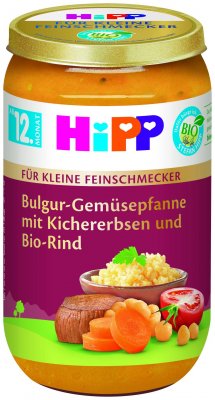 HiPP BIO "Malý Gurmán" Bulgur se zeleninou a cizrnou a hovězím masem 250 g