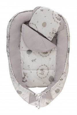 Bomimi HAGI Hnízdečko s polštářkem soft, koloušek šedá