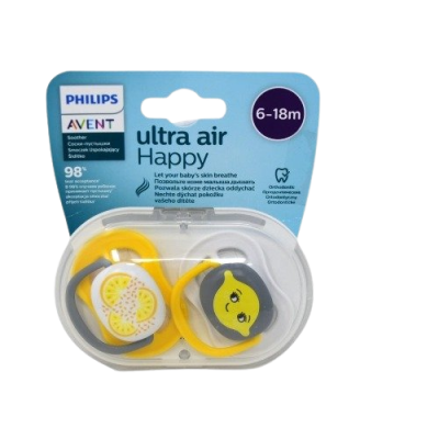 Philips Avent Šidítko Ultra air neutral 6-18m citrus 2 ks
