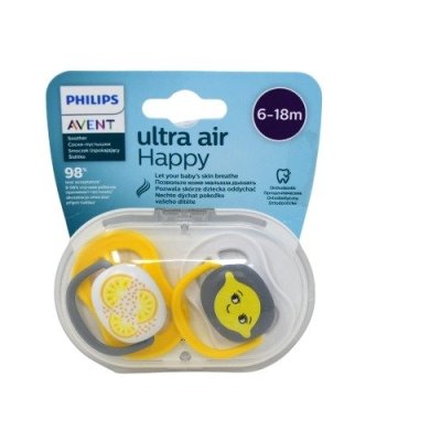 Philips Avent Šidítko Ultra air neutral 6-18m citrus 2 ks