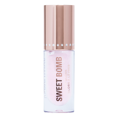 Revolution Sweet Bomb Lip Gloss Candyfloss Pink Glitter lesk na rty 4.5 ml