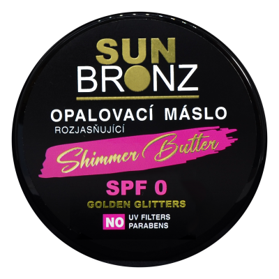 Vivaco SUN BRONZ Tělové máslo s rozjasňujícími glitry SPF 0 100 ml