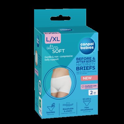 Canpol babies Těhotenské a poporodní kalhotky 2v1 L/XL 2 ks