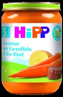 HiPP BIO Mrkev, brambory a hovězí maso 190 g