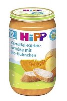 HIPP BIO Brambory, dýně, zelenina s kuřecím masem 250 g