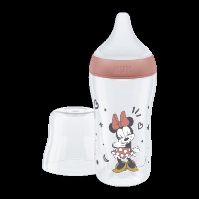 NUK Perfect Match láhev Disney s kontrolou teploty, červená 260 ml