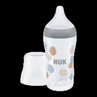 NUK Perfect Match láhev s kontrolou teploty, šedá 260 ml