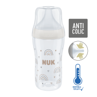 NUK Perfect Match láhev sklo s kontrolou teploty 230 ml