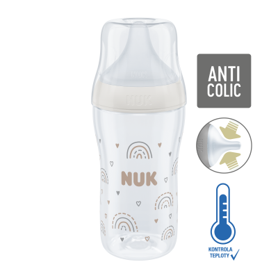 NUK Perfect Match láhev sklo s kontrolou teploty 230 ml