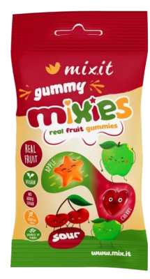 MIXIT Gummy Mixies Jablko & třešeň - přírodní želé bonbóny 35 g