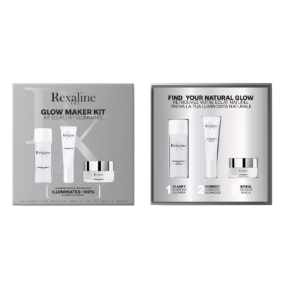 Rexaline Glow Maker Kit Crystal Bright rozjasňující tonikum 50 ml + Crystal Bright rozjasňující sérum 10 ml + Crystal Bright rozjasňující krém 20 ml