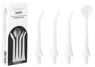 VITAMMY Hydra Sada multifunkčních náhradních násad na zubní sprchu, bílá 4 ks VITAMMY Hydra Sada multifunkčních náhradních násad na zubní sprchu, bílá 4 ks