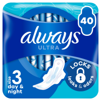 ALWAYS Ultra Day & Night hygienické vložky (vel. 3) s křidélky