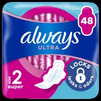 ALWAYS Ultra Super hygienické vložky (Vel. 2) s křidélky 48 ks