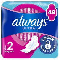 ALWAYS Ultra Super hygienické vložky (Vel. 2) s křidélky 48 ks