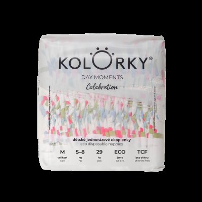 KOLORKY Day Moments - Celebration - M (5-8 kg) jednorázové ekoplenky 29 ks