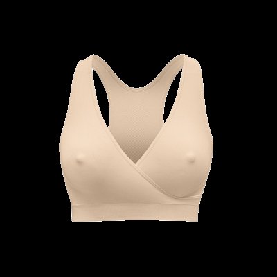 MEDELA Noční těhotenská a kojicí podprsenka Keep Cool béžová L