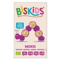 BELKORN BISkids BIO dětské celozrnné mini sušenky Natural bez přidaného cukru 120 g