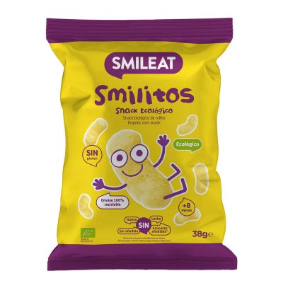 SMILEAT BIO kukuřičné křupky s extra panenským olivovým olejem 8M+ 38 g