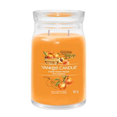 YANKEE CANDLE Signature sklo 2 knoty, Farm Fresh Peach 567 g