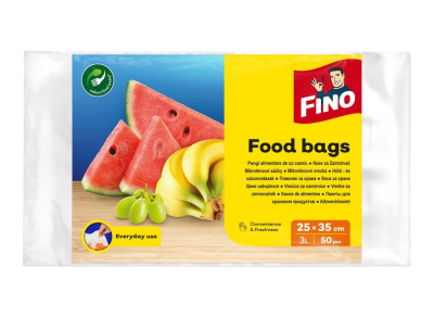 Fino Food bags sáčky mikroténové 3 litry, 25 x 35 cm, 50 kusů