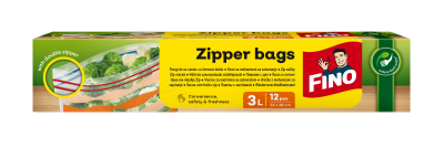 Fino Zipper Bags sáčky na zip 3 litry, 12 kusů