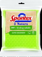 SPONTEX Natura houbová utěrka 3 ks