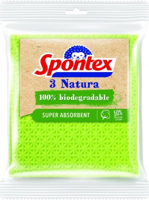 SPONTEX Natura houbová utěrka 3 ks