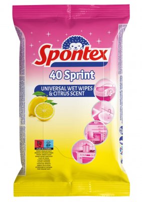 SPONTEX Sprint vlhčené ubrousky 40 ks