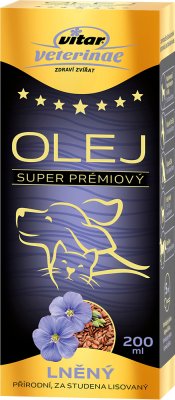 VITAR VETERINAE Lněný olej 200 ml