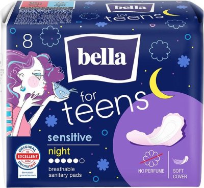 BELLA For teens night sensitive ultratenké vložky 8 ks