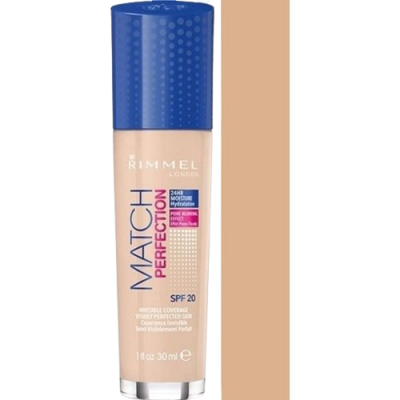 RIMMEL London Match Perfection Foundation SPF20 make-up 200 Soft Beige