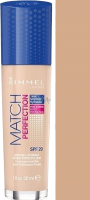 RIMMEL London Match Perfection Foundation SPF20 make-up 201 Classic Beige 30 ml