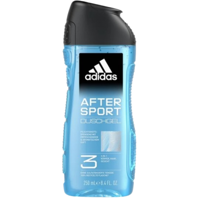 ADIDAS After Sport 3in1 sprchový gel na tělo, vlasy a pleť pro muže 250 ml