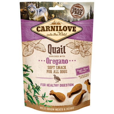 CARNILOVE Dog Semi Moist Snack Quail enriched with Oregano 200 g